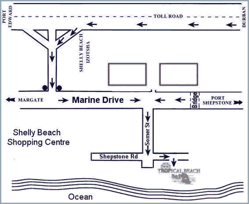 Directions to Tropical Beach Lodge