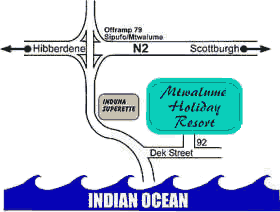 Accommodation South Caost KZN at Mtwalume Holiday Resort map